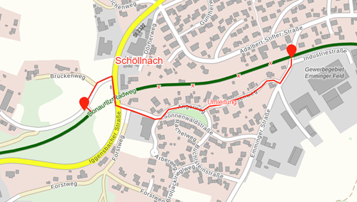 Umleitung Schöllnach